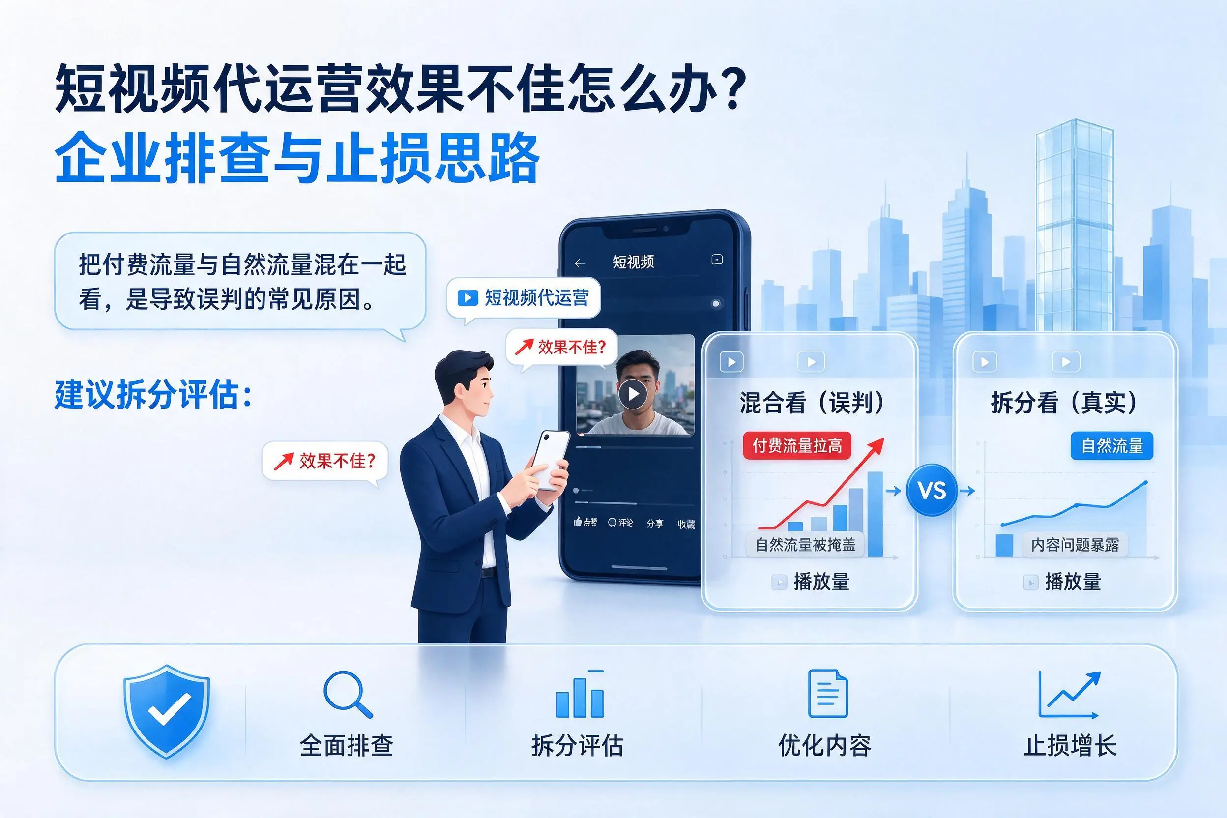短视频代运营效果不佳怎么办？西宁企业排查与止损思路