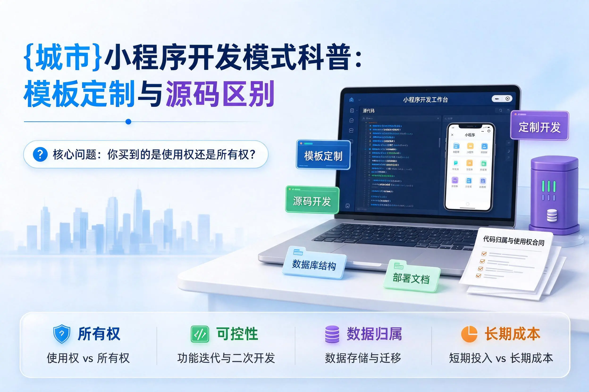 西宁小程序开发模式科普:模板定制与源码区别