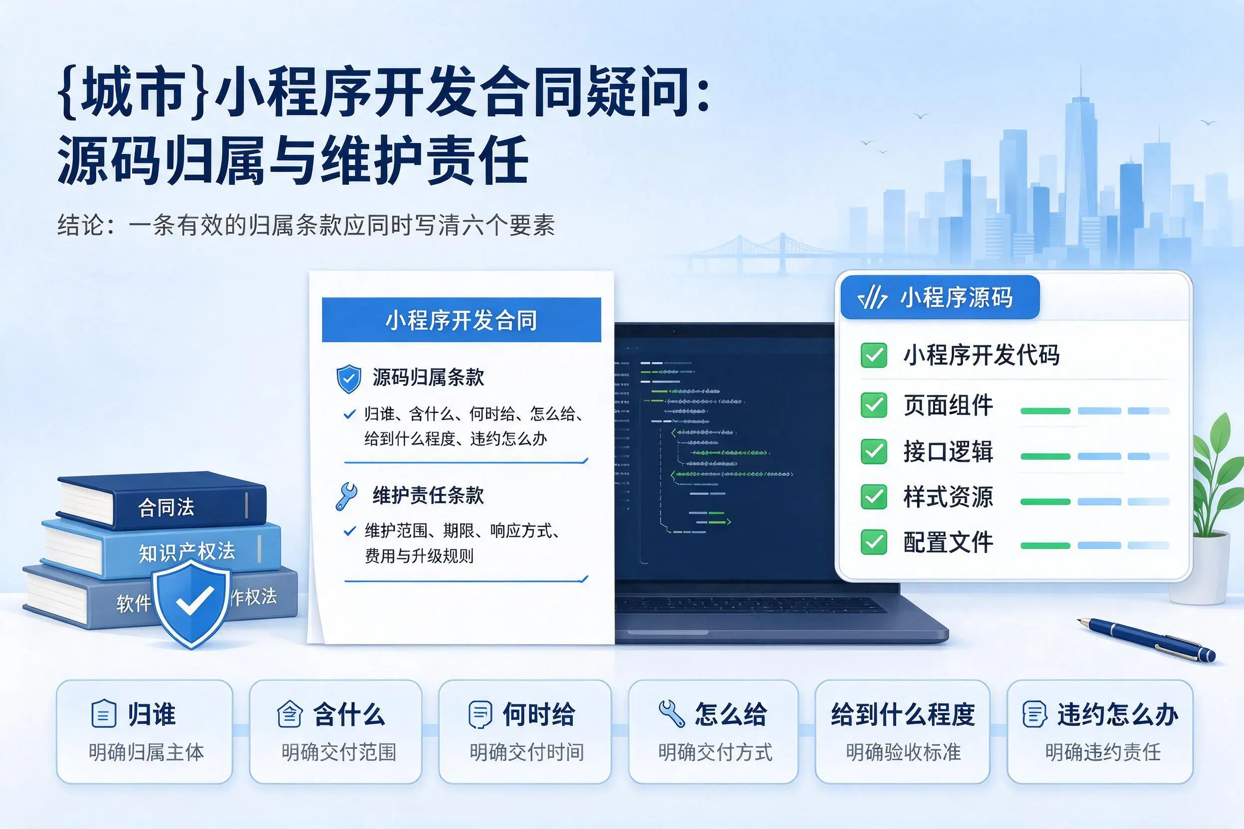 西宁小程序开发合同疑问:源码归属与维护责任