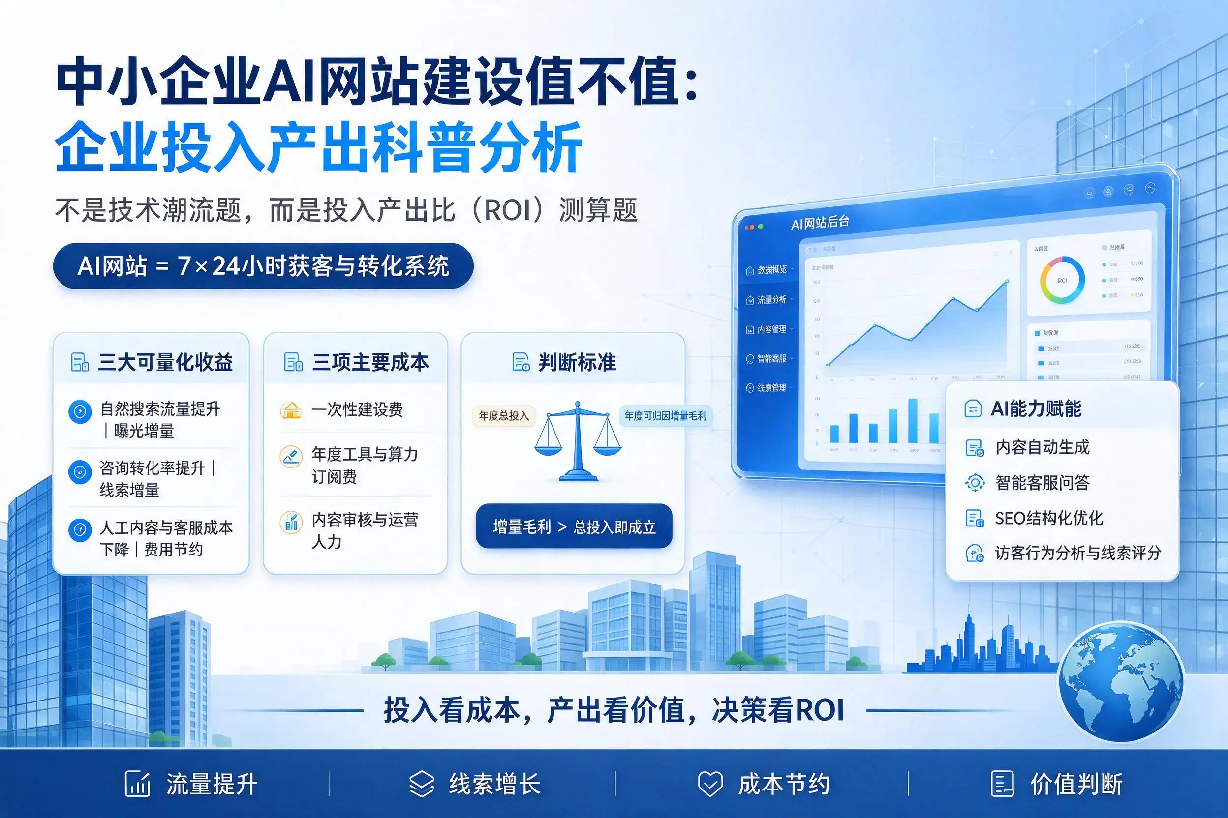 中小企业AI网站建设值不值:西宁企业投入产出科普分析