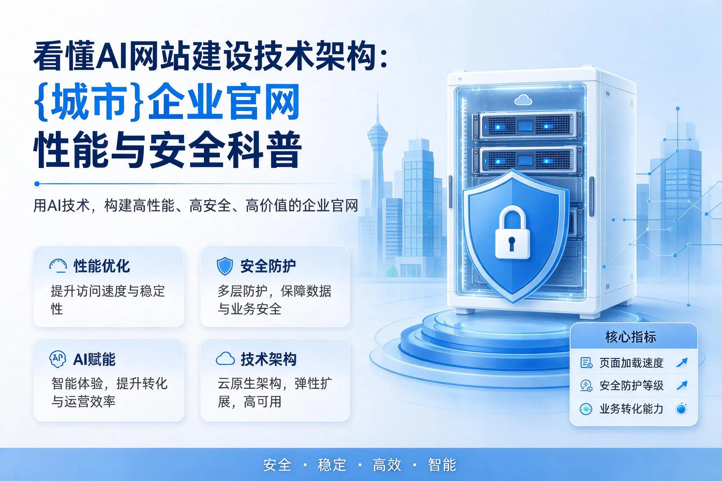 看懂AI网站建设技术架构:西宁企业官网性能与安全科普