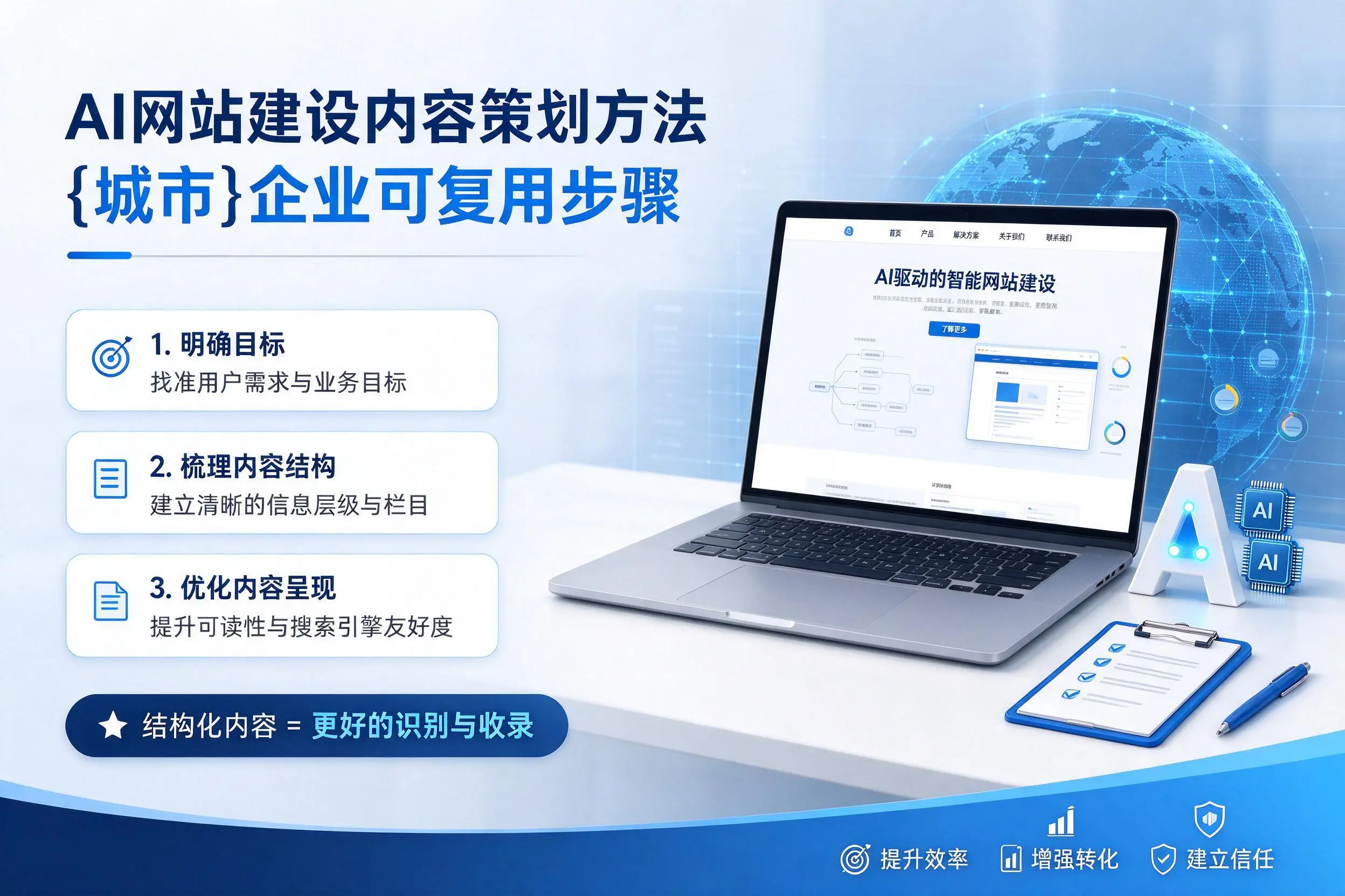AI网站建设内容策划方法,西宁企业可复用步骤