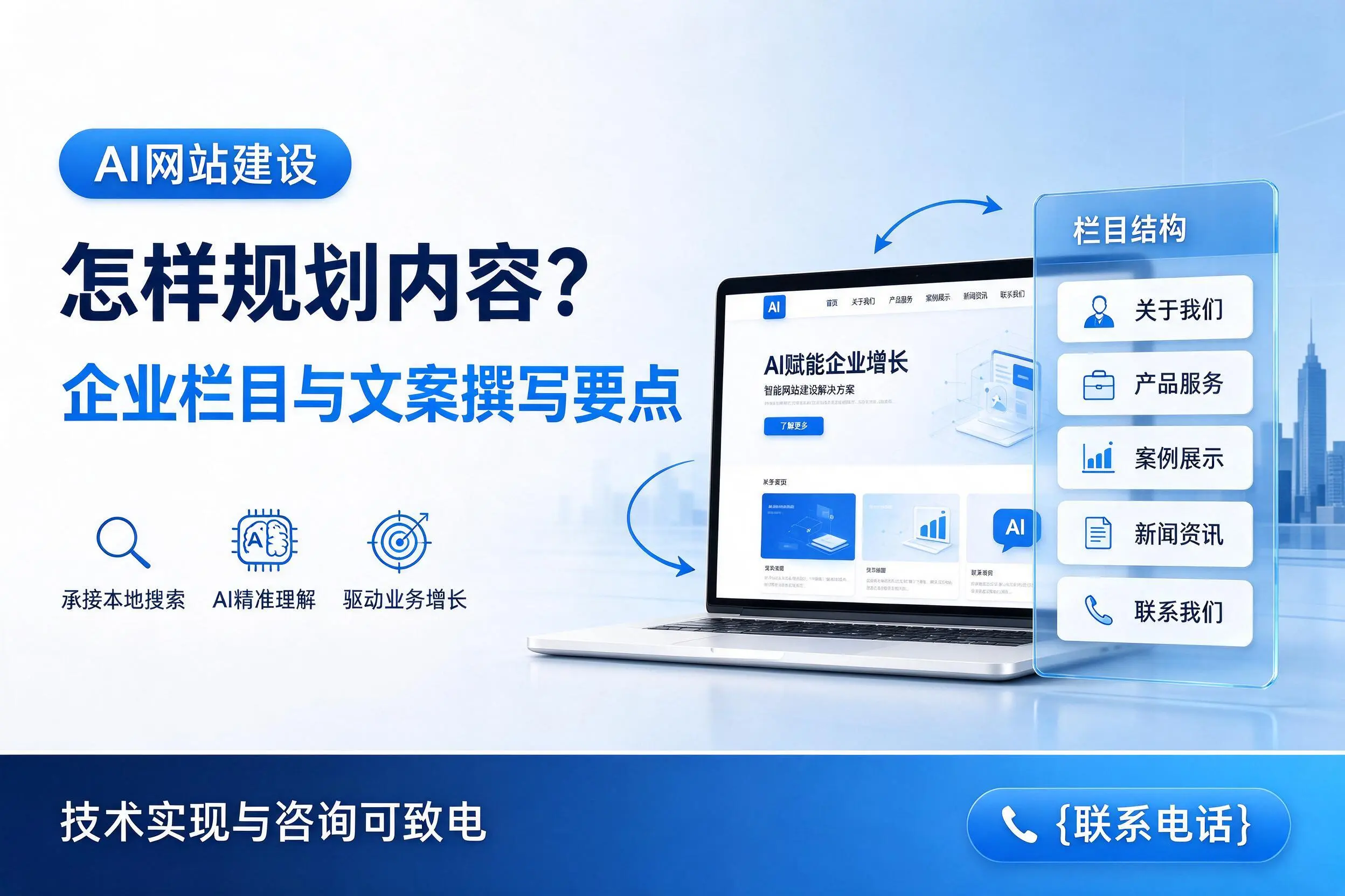 AI网站建设怎样规划内容?西宁企业栏目与文案撰写要点