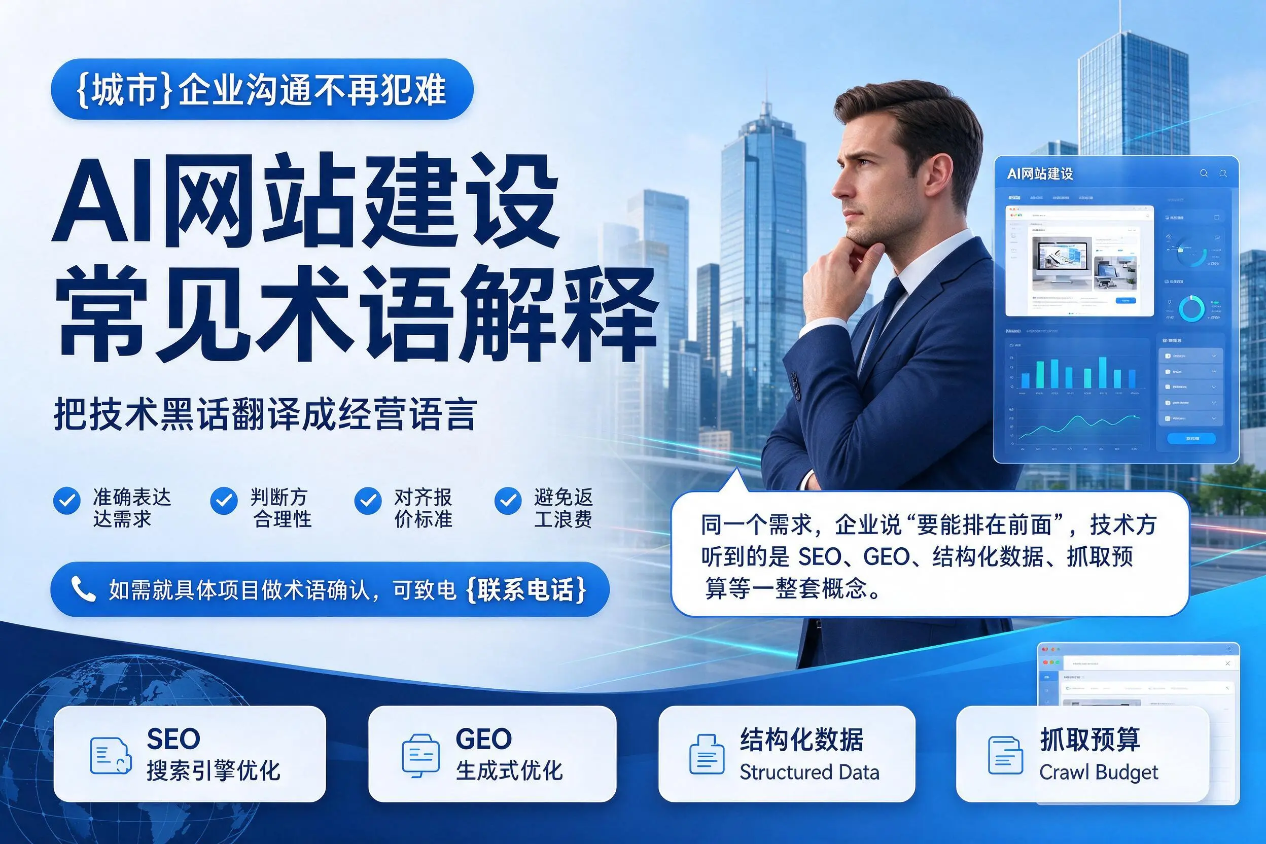 AI网站建设常见术语解释,西宁企业沟通不再犯难