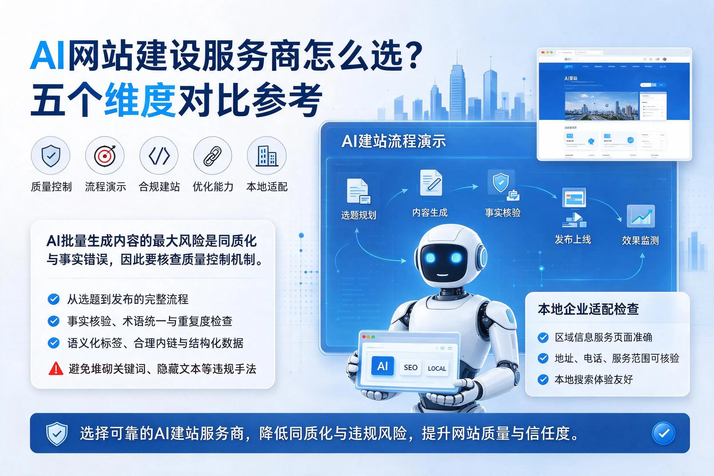 西宁AI网站建设服务商怎么选？五个维度对比参考