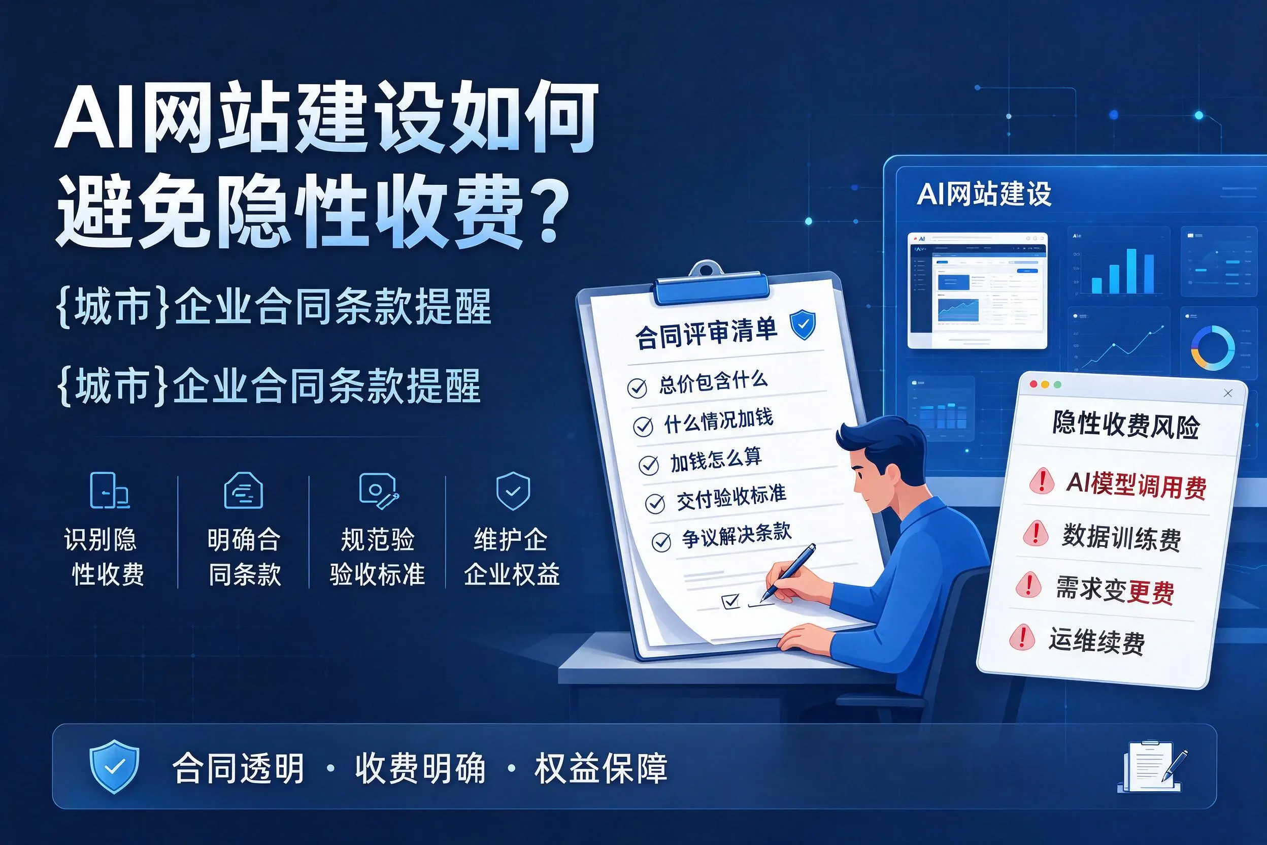 AI网站建设如何避免隐性收费？西宁企业合同条款提醒