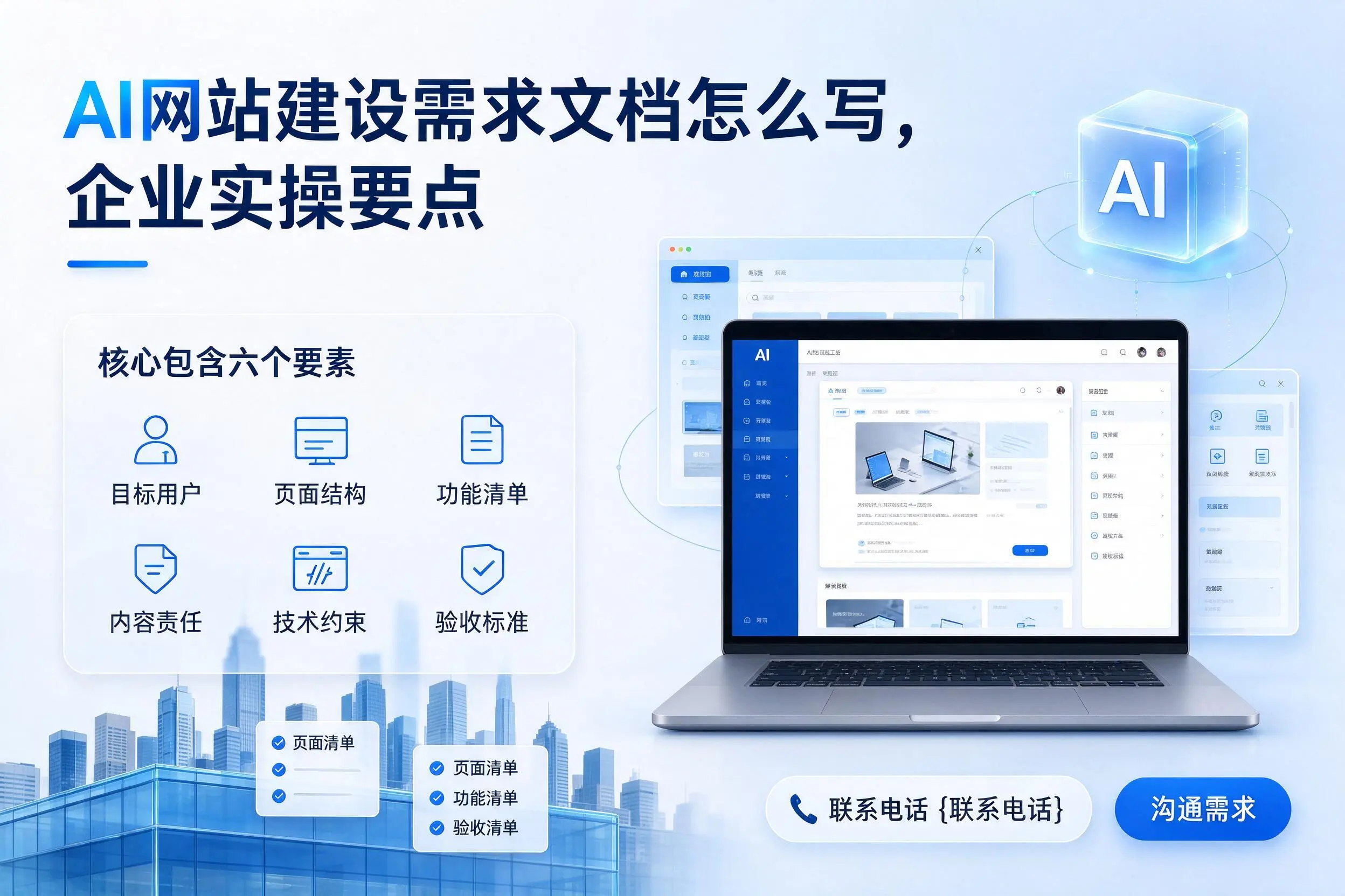 AI网站建设需求文档怎么写，西宁企业实操要点